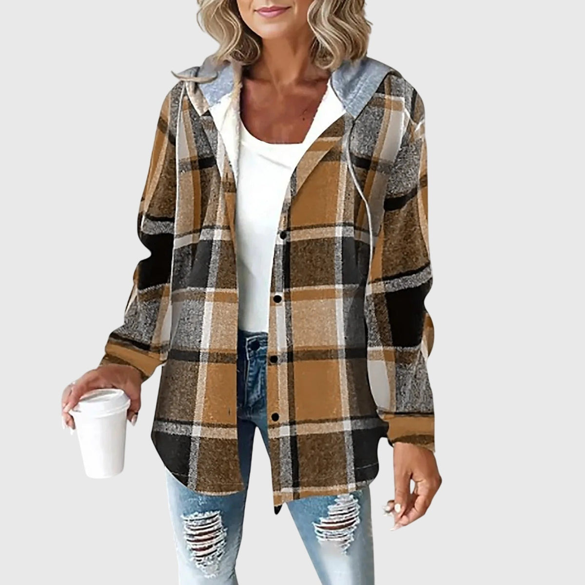 Mesh Panel Jacket with Button Placket