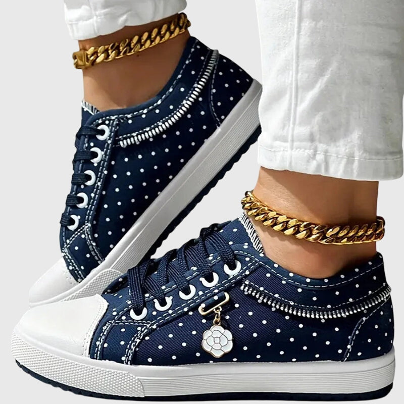 Wide Toe Box Trainers with Cushioned Footbed