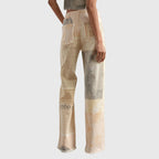 High Waisted Wide Leg Jeans with Cropped Hem