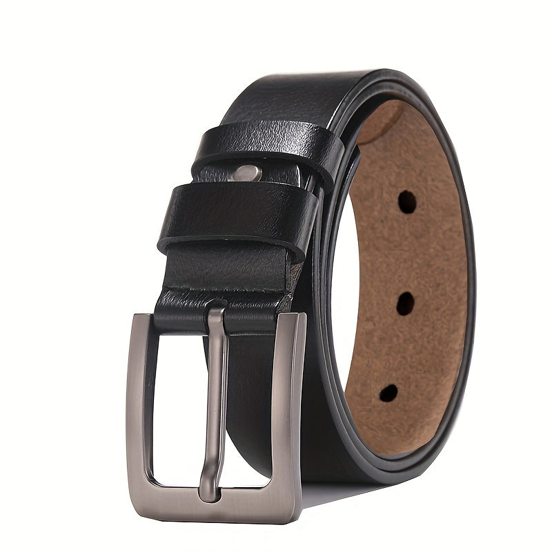 Classic Belt with Pin Buckle and Square Edge
