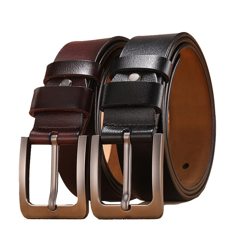 Classic Belt with Pin Buckle and Square Edge