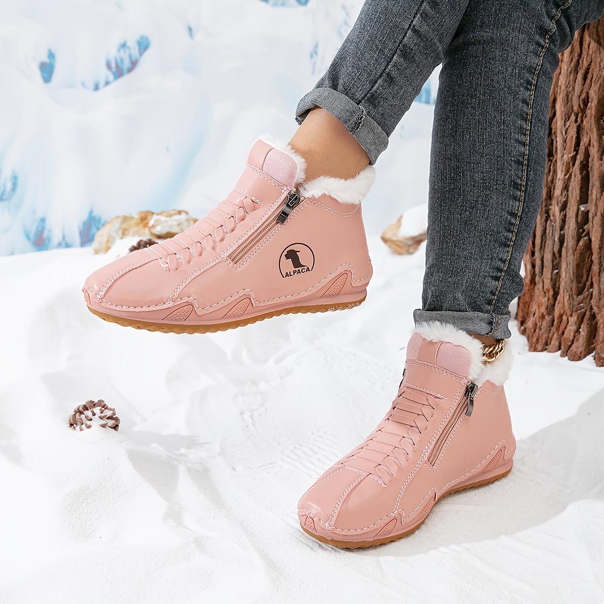Lined Winter Boots with Wide Toe Box
