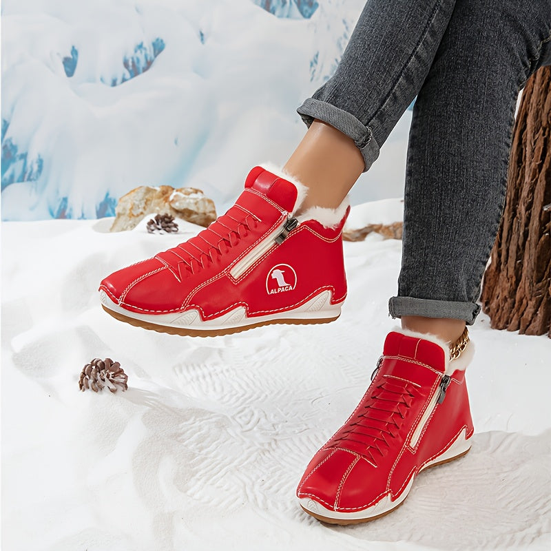 Lined Winter Boots with Wide Toe Box