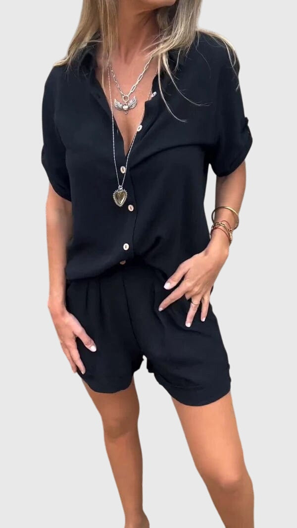 Breathable Summer Two Piece Set with Wrinkle Resistant Finish