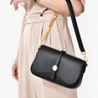Vegan Leather Shoulder Bag with Spacious Interior