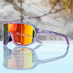 Windproof wraparound polarised sunglasses for cycling