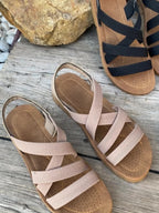 Sandalias con tiras cruzadas y suela gruesa antideslizante
