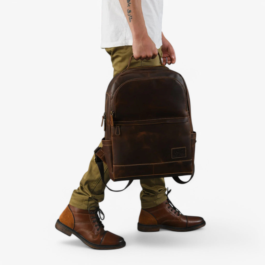 Mochila vintage resistente con tirantes acolchados