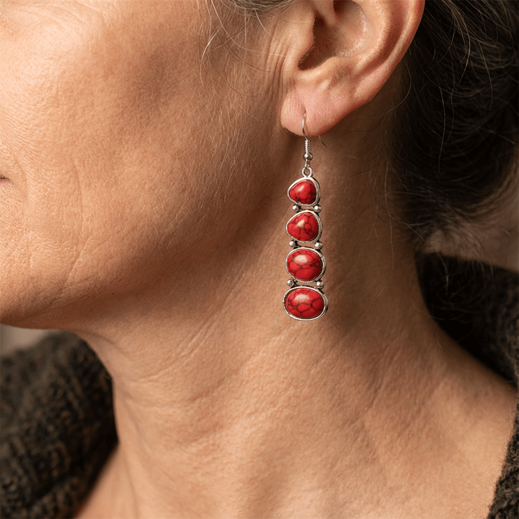 Vintage Statement Drop Earrings in Three Colours with Bold Shape