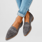 Loafers i mjuk mockalook med dämpad innersula