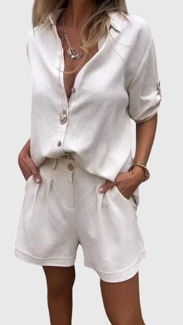 Breathable Summer Two Piece Set with Wrinkle Resistant Finish