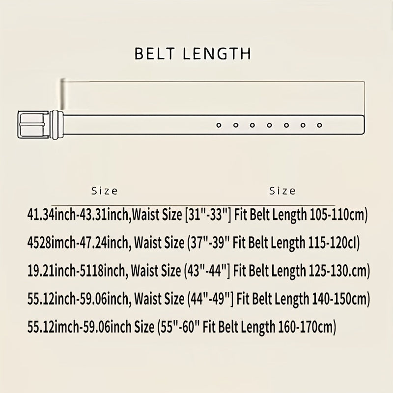 Classic Belt with Pin Buckle and Square Edge