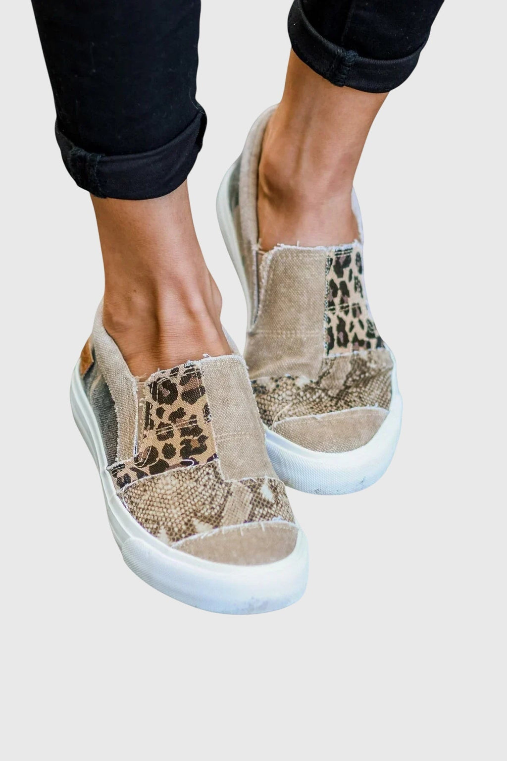 Slip-On Shoes with Shock Absorbing Slip-Resistant Sole