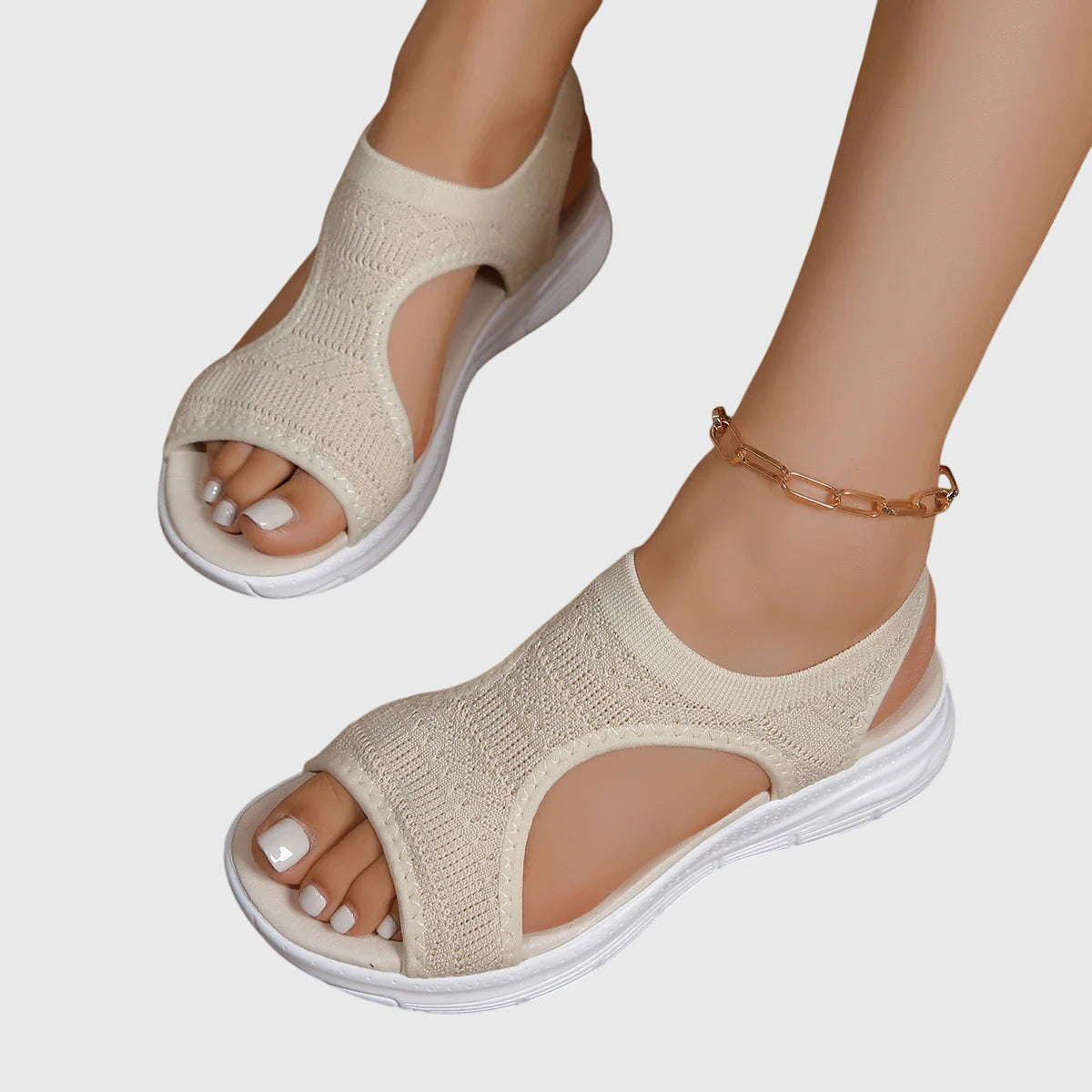 Sandalias para todo el día con un diseño refinado y sencillo