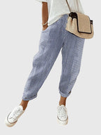 Relaxed Trousers with Elasticated Waist and Pockets