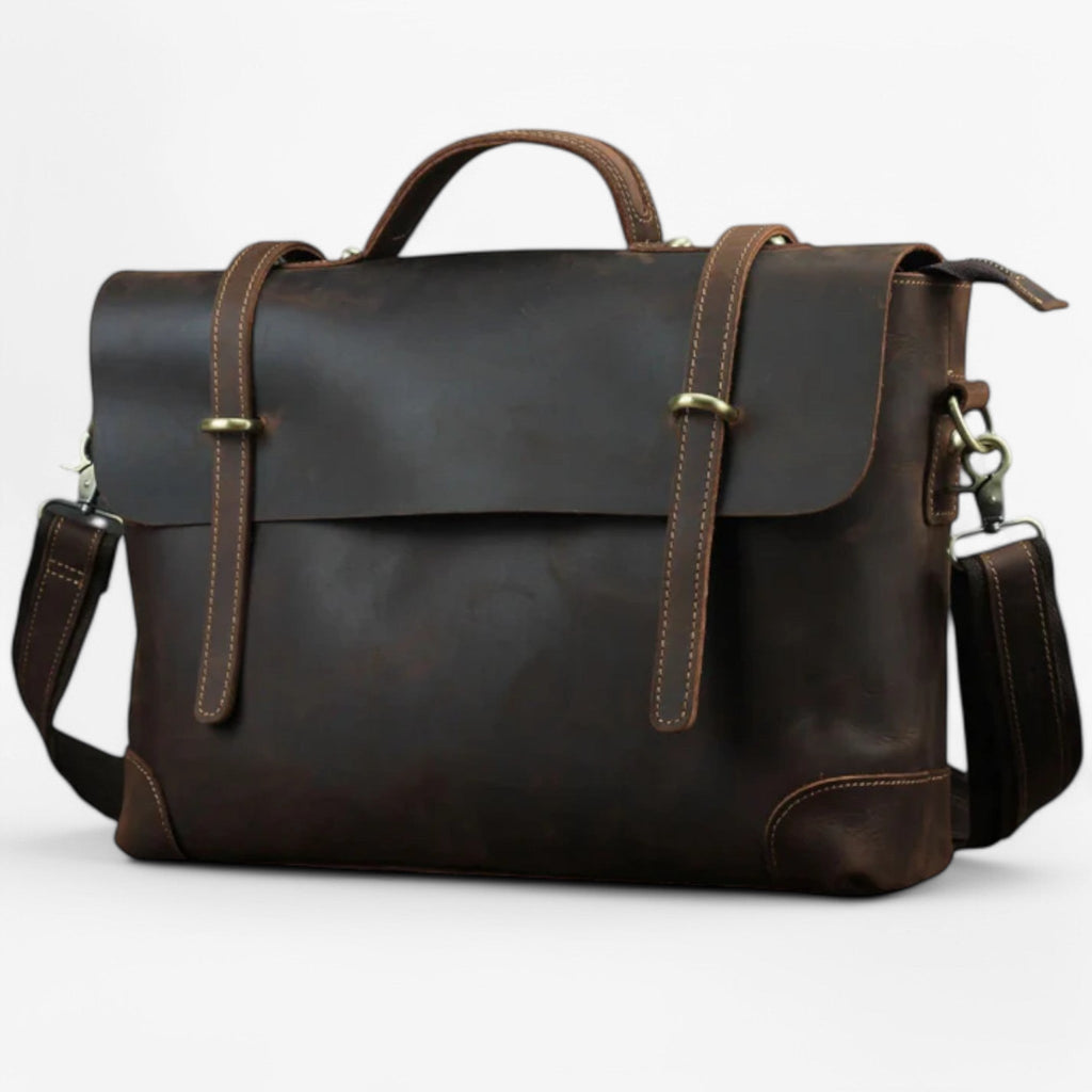 Faux Leather Laptop Bag with Padded Interior