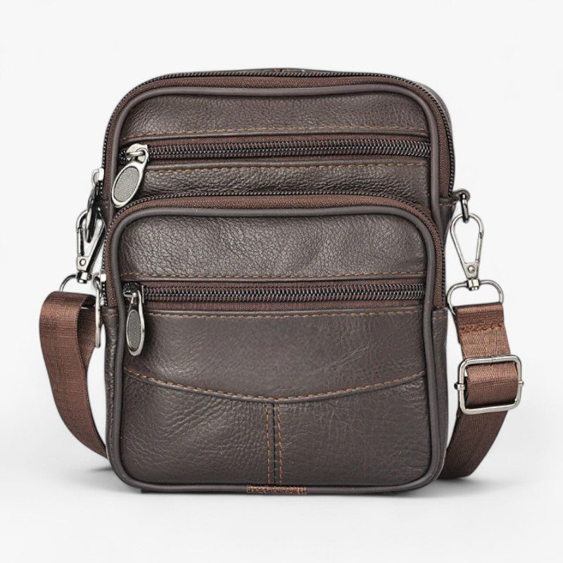 Vertical Crossbody Bag with Multiple Compartments