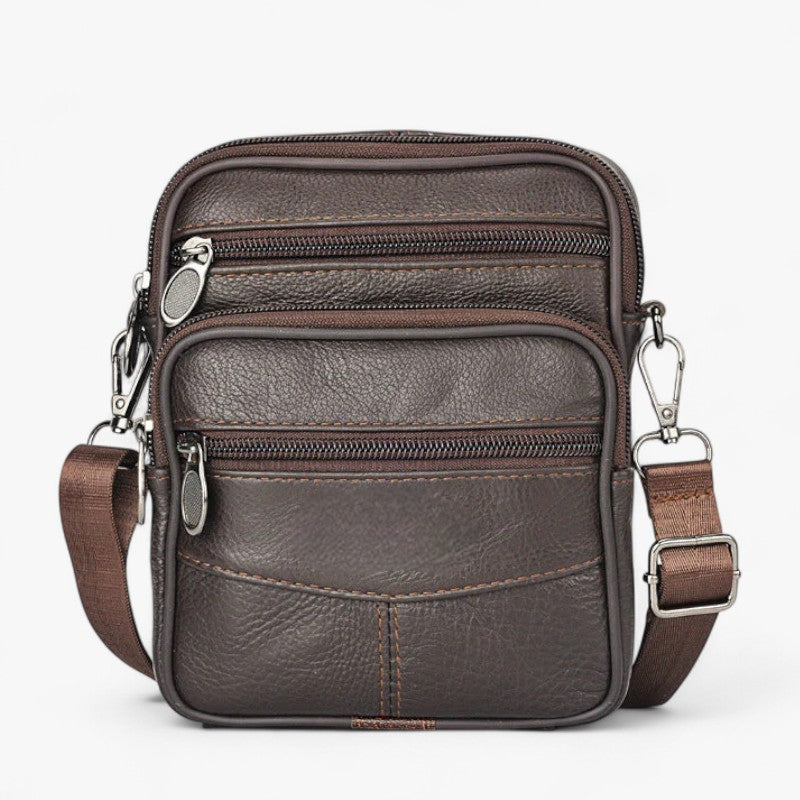 Vertical Crossbody Bag with Multiple Compartments
