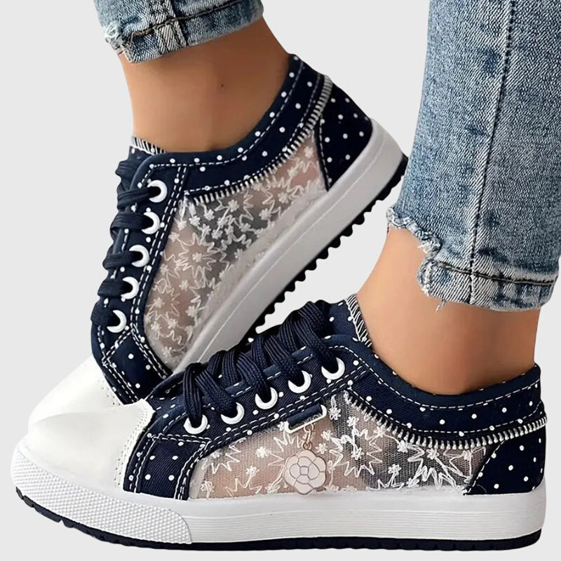 Wide Toe Box Trainers with Cushioned Footbed