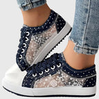 Wide Toe Box Trainers with Cushioned Footbed