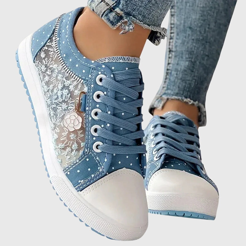 Wide Toe Box Trainers with Cushioned Footbed