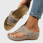 Slip-On Sandals with Striped Detail