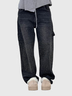 Relaxed Trousers with Sparkling Detail