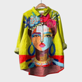 Relaxed Lightweight V-Neck Pull-On Blouse
