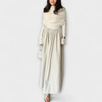 Relaxed Pleated Dress with Soft Movement