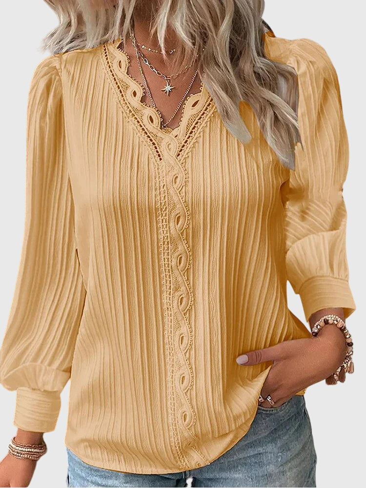 Pullover Blouse with Clean Classic Line