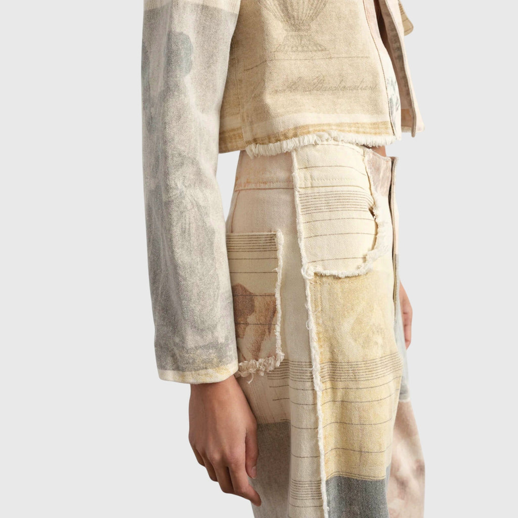 High Waisted Wide Leg Jeans with Cropped Hem