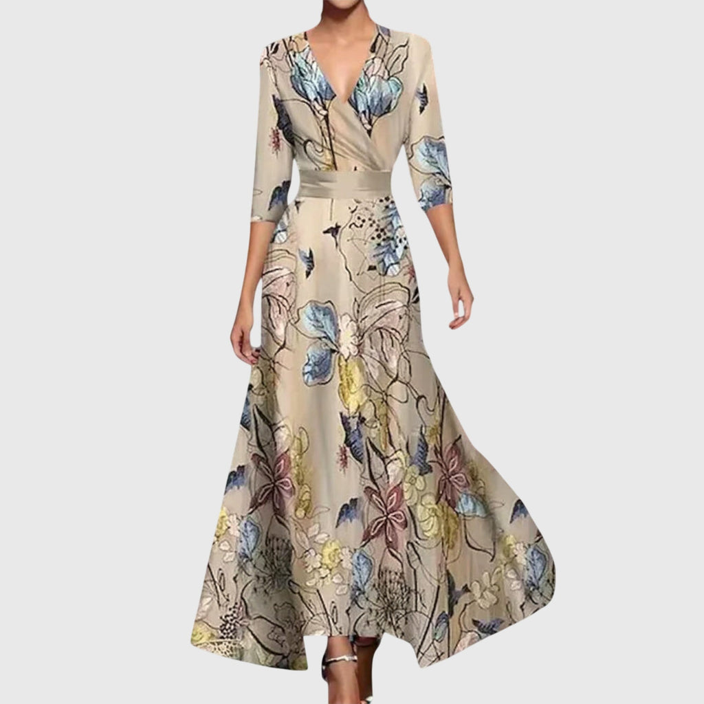 Elegant klänning med tidlös, figurnära linje