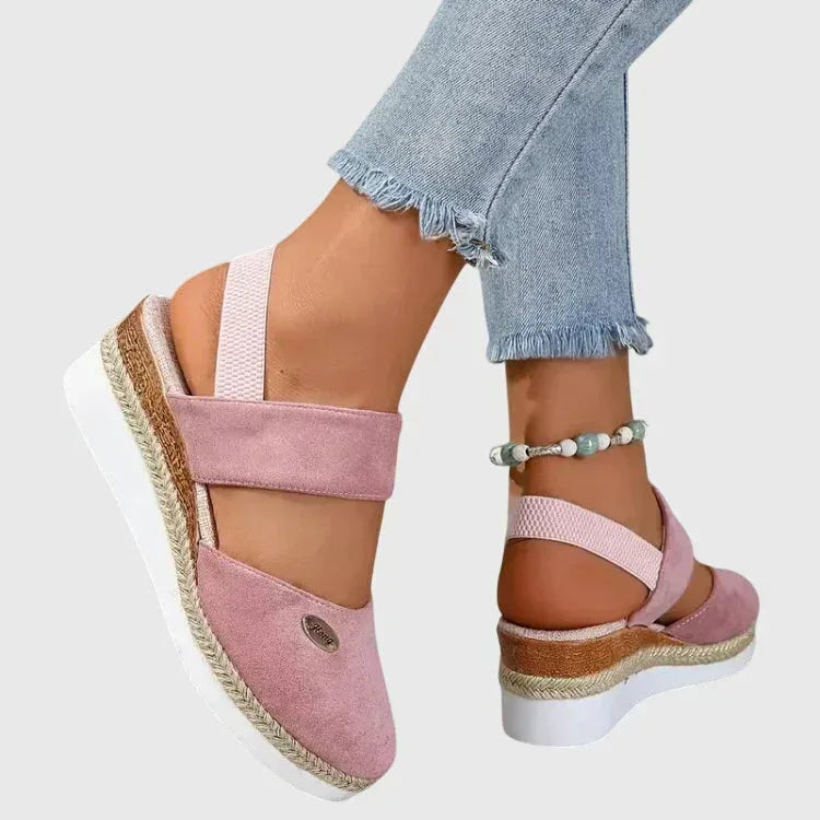 Platform Sandals with Cushioned Footbed and Wide Base