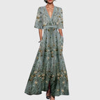 Floral Spring Dress with Airy Handle