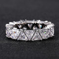 Vintage-Style Triangle Stone Ring with Geometric Setting