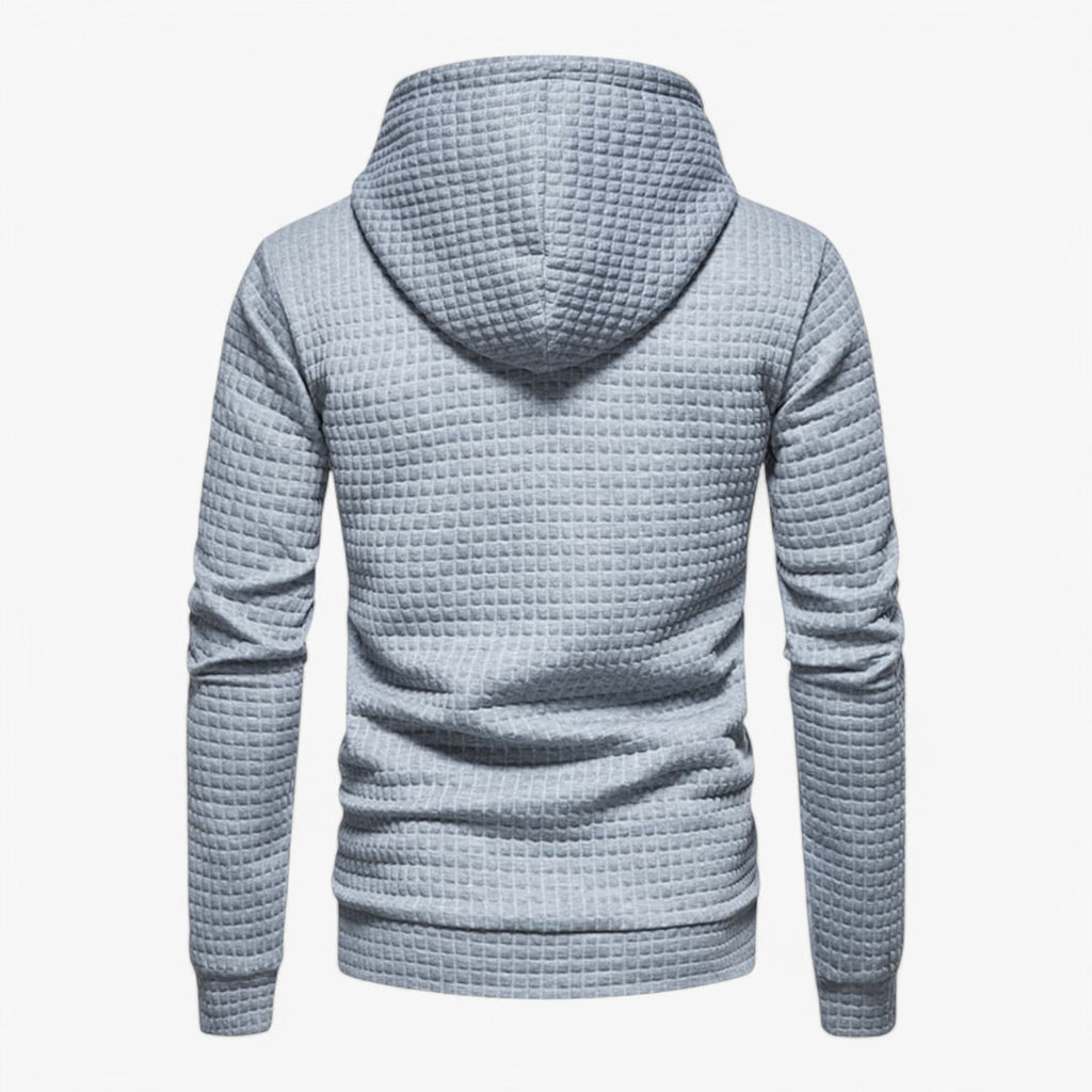 Mjuk fleecehoodie med känguruficka och justerbar huva