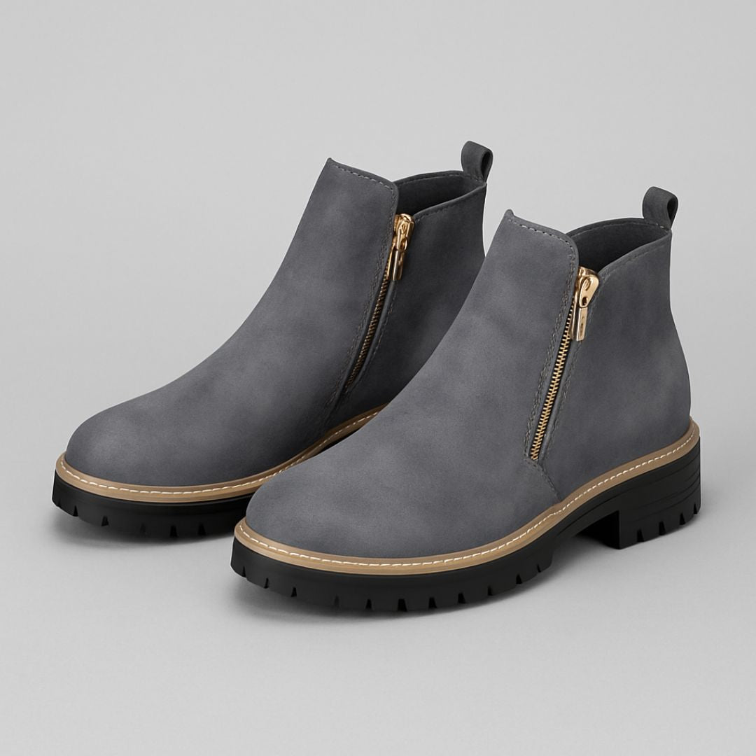 Botines con cremallera lateral y plantilla acolchada