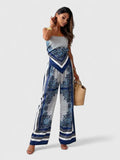 Fitted Two Piece Set with Tie Detail Trousers
