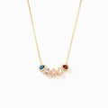 Teardrop Family Birth Month Stone Necklace for Mothers