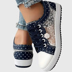 Wide Toe Box Trainers with Cushioned Footbed