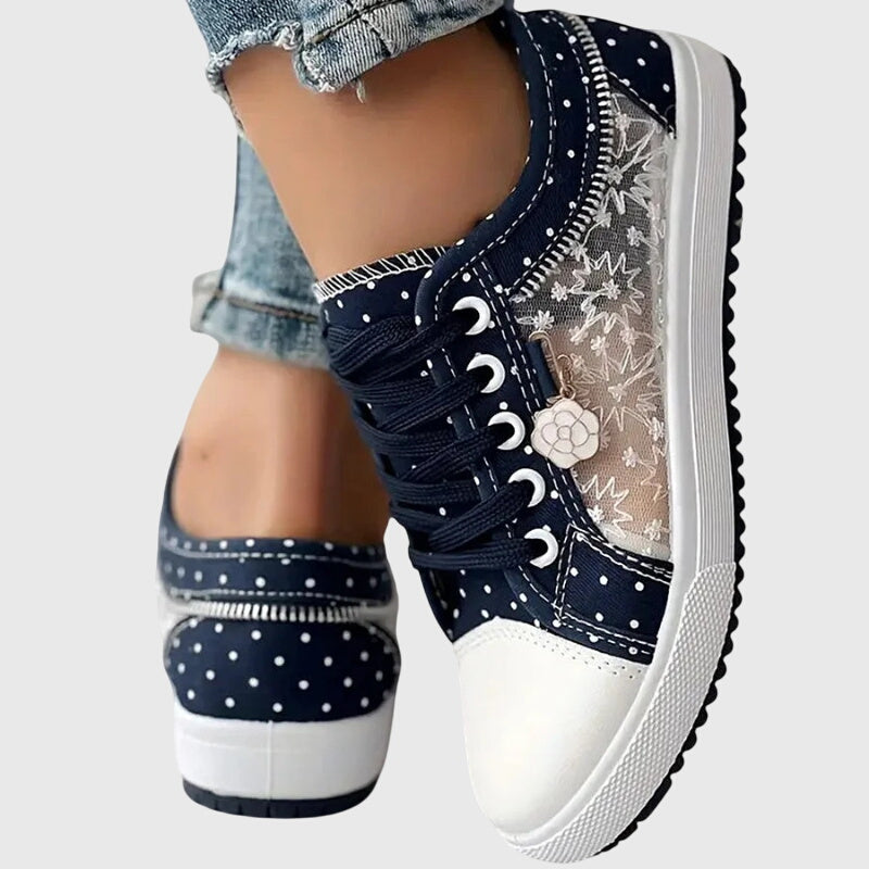 Wide Toe Box Trainers with Cushioned Footbed