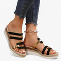 Wedge Sandals with Open-Toe Design for Summer