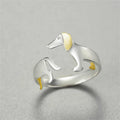 Sausage Dog Ring with Vintage-Style Detailing for Dog Lovers
