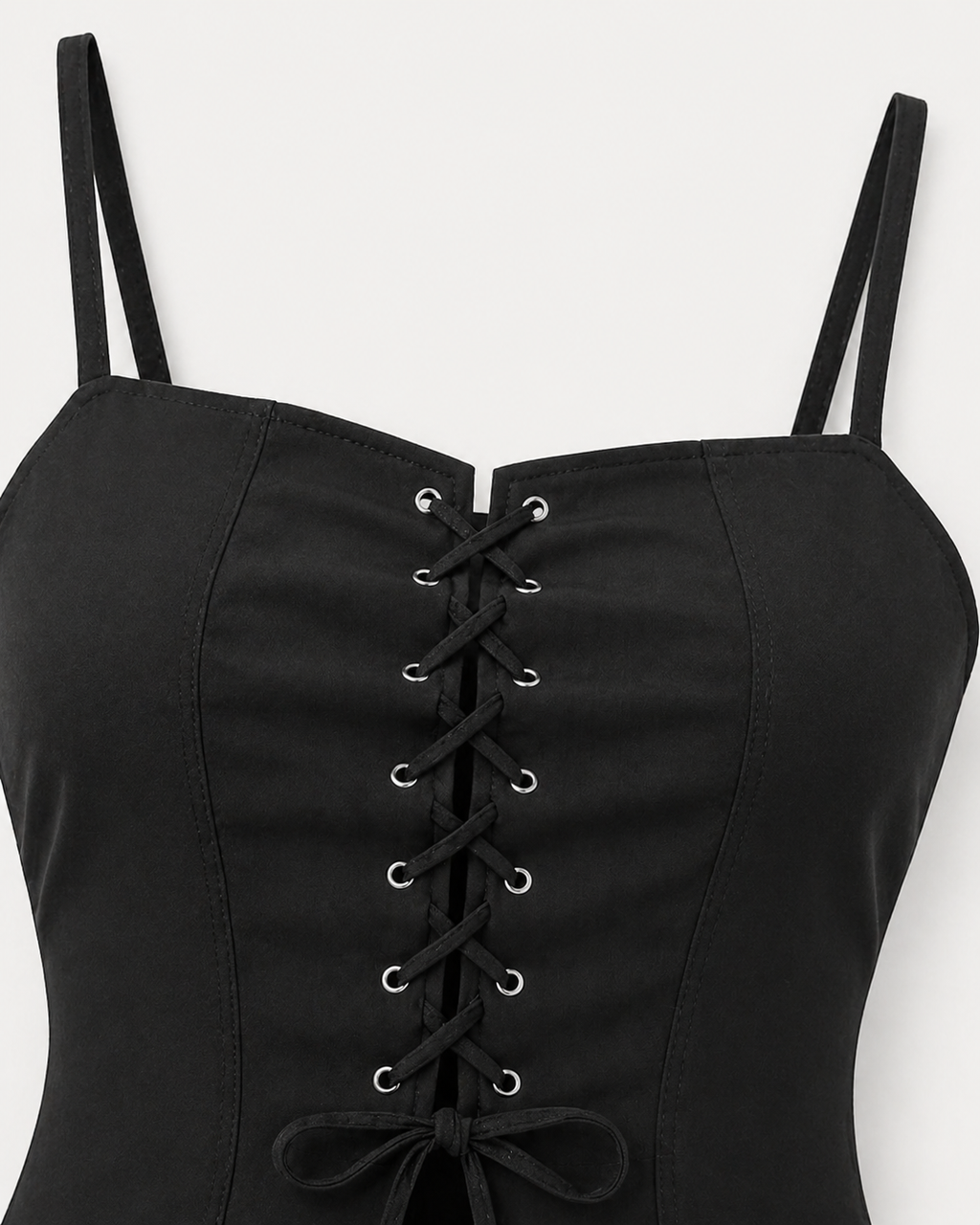 Lace-Up Top and Wide-Leg Trousers Co-Ord Set