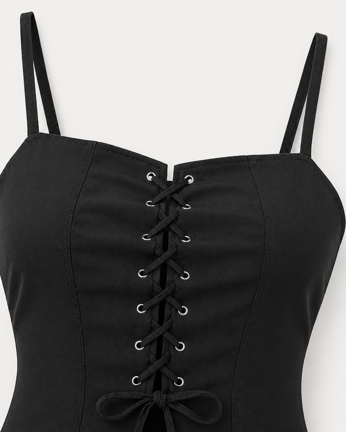 Lace-Up Top and Wide-Leg Trousers Co-Ord Set