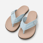 Orthopedic Sandals with Cushioned Sole and Gold-Tone Buckle