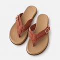 Orthopedic Sandals with Cushioned Sole and Gold-Tone Buckle