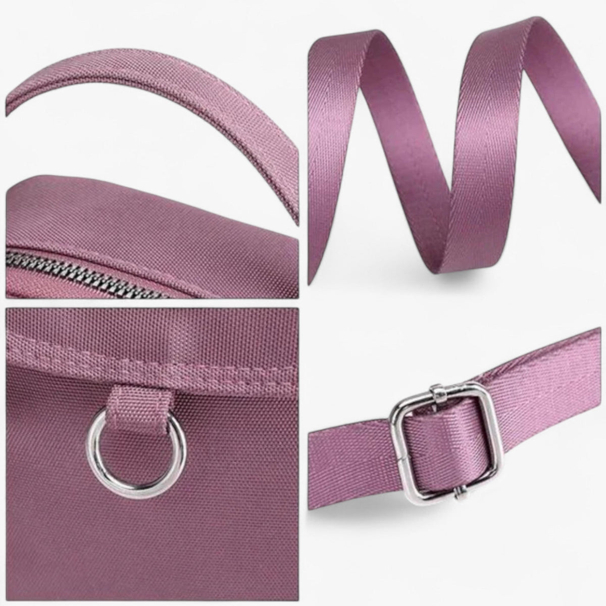 Compact Eco-Leather Shoulder Bag with Adjustable Strap