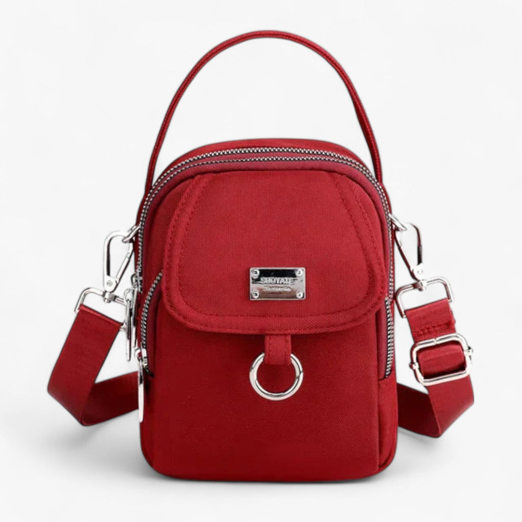 Compact Eco-Leather Shoulder Bag with Adjustable Strap