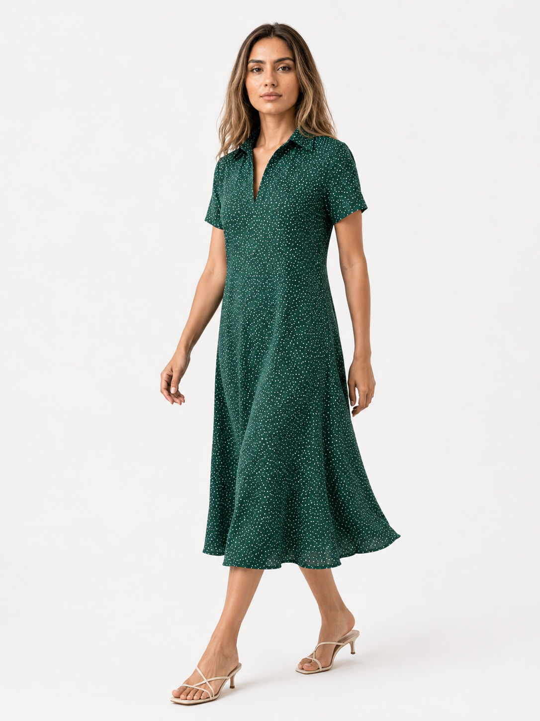 Printed V-Neck Dress with a Relaxed Everyday Fit